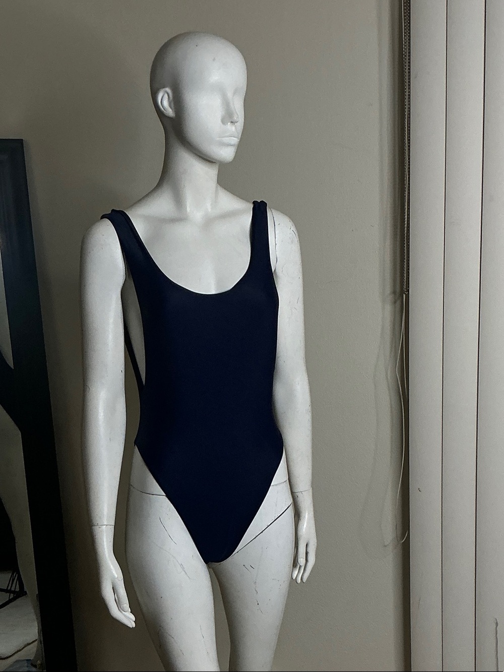 Women’s Navy Scoop-Back One-Piece Swimsuit